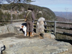 Rocky and Charles enjoy the view.